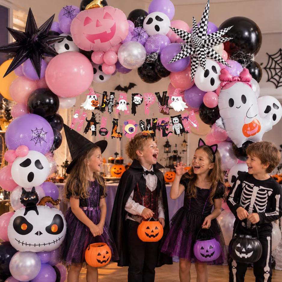 152pcs Halloween Balloon Garland Arch Kit